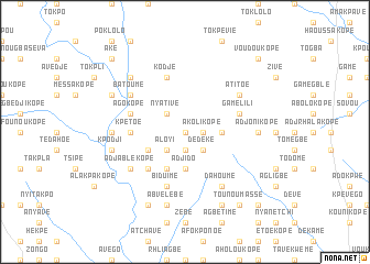 map of Djobédji Agokpo Tokpli